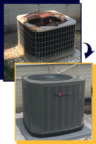 before after ac repair